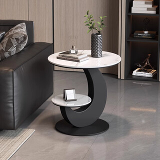 Orange also light luxury side table living room sofa side table balcony small round table high-end creative small table home small coffee table