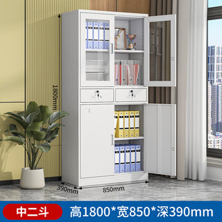 Xinlulai office iron file cabinet with lockable drawer file information financial voucher storage cabinet steel locker low cabinet medium two bucket file cabinet regular style