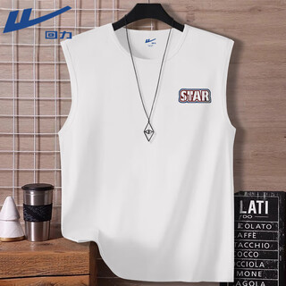 Warrior american-style vest men's summer pure cotton sleeveless sports fitness cut-sleeve loose retro trendy brand youth basketball top