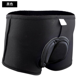 He jiagong cycling underwear mountain road bike men's and women's silicone shorts cycling equipment new cushion standard comfort style + sponge cushion black m