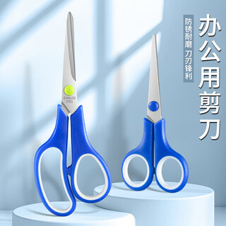 兴刃剪刀家用办公生活剪子不锈钢手工剪纸刀办公用品学生剪子 2把