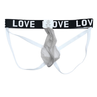 Double thong men's stockings jj set summer men's ultra-thin sexy hollow upward upright auxiliary menstrual underwear pink core-spun silk material double butt upward vertical bag egg xl90-140jin jin is equal to 0.5 kg