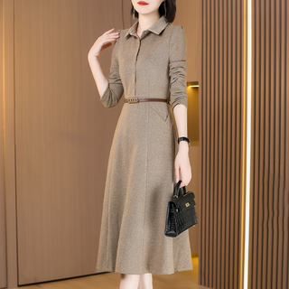 Kebel long-sleeved high-end dress women's 2025 new spring and autumn guangzhou thirteen lines high-end brand mother skirt l