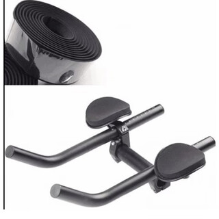 Xide sheng split aluminum alloy bicycle rest handlebar tt thickened sponge vice handlebar road racing rest handlebar new shape round handlebar installation handlebar belt