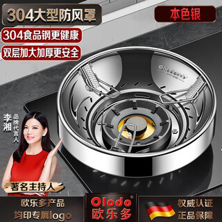 欧乐多燃气灶煤气灶支架节能聚火罩防风罩厨房灶台防滑支架聚火圈挡风圈 双层防风聚火【灶台通用】银色