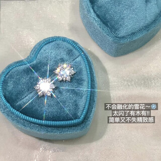 Rsrddy old phoenix 9999 sterling silver full diamond zircon sunflower earrings women's light luxury earrings super flash snowflake earrings a pair of full diamond zircon sunflower earrings