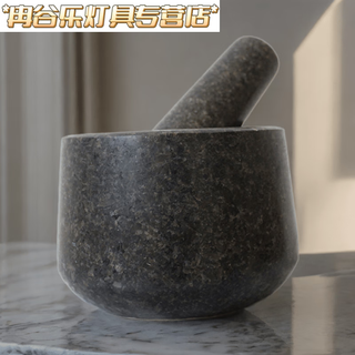 Hualeji garlic crusher creative stone mortar stone crusher crusher pounding jar pounding bowl manual old-fashioned garlic crush 2. good-looking granite shape