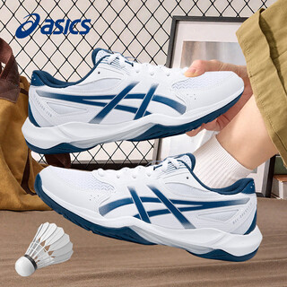 Asics badminton shoes gel-rocket 12 men's and women's 2025 new official flagship cushioning training shoes white/blue-100 42.5