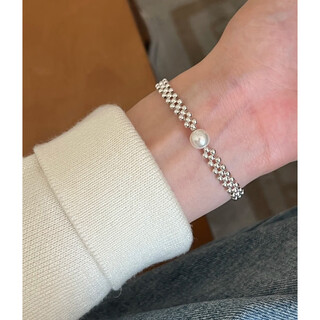 Ou xi 2025 new sterling silver baby's breath small silver beads shijia bracelet bracelet women's bracelet chinese valentine's day birthday gift exquisite gift box shijia small silver beads double-layer bracelet