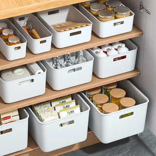 Home katei story japanese clothing storage box household snacks cosmetic storage box clothes storage box sundries storage basket with cover desktop storage box small size 1 pack