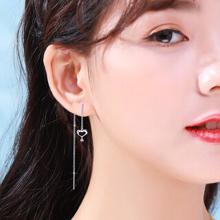 Coisept950 platinum ear wire women's fashion tassel love shape platinum ear wire earrings earrings jewelry birthday gift eternal heart platinum ear wire