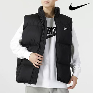 耐克（NIKE）棉马甲外套男士冬季新款运动服加厚保暖立领棉服背心夹克 FB7374-010黑色偏大 S