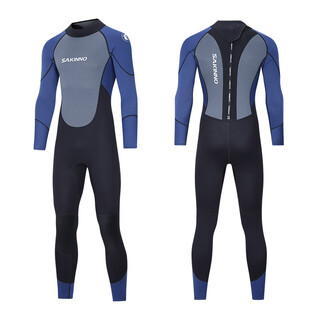 Sharkono men's one-piece wetsuit hot-selling men's warm thickened long-sleeved wetsuit swimming surfing snorkeling winter swimming 3mm (mf302) s