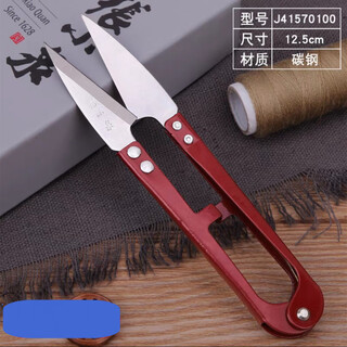 张小泉剪刀线头剪小号型纱剪服装厂工业用十字绣纺织厂手工尖头 红色1把【大号12.5厘米】
