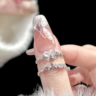 Oidsg old phoenix 999 sweetheart princess best friend ring s925 sterling silver women's niche design couple rings for women on holidays, best friend pair, no gift box, opening adjustable