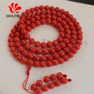 Dolp 4mm coral 108 buddha beads bracelet, necklace, two-purpose model, rosary beads counting string, unisex model
