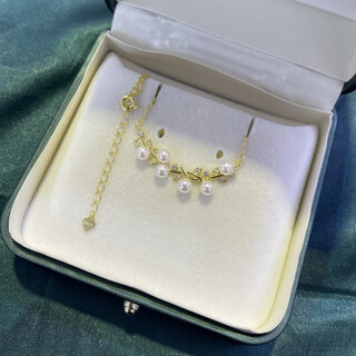 Shanfeng s925 silver freshwater pearl rose necklace huazhi niche high-end design pearl pendant women gold