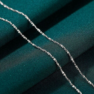 Genuine platinum necklace pt950 clavicle chain simple platinum new versatile niche light luxury 520 gift for girlfriend 2.8g spring buckle gypsophila 40 cm + 6 cm extension chain