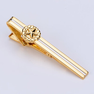 金色银色领带夹军迷男士女士夏季正装领夹别针卡子领带夹子 金色