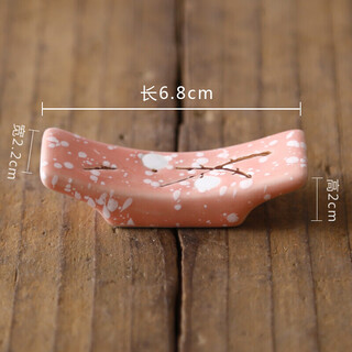 Mengyier chopstick holder creative chopstick holder ceramic snowflake porcelain japanese chopstick pillow chopstick holder kitchen dual-use hotel table pink chopstick holder