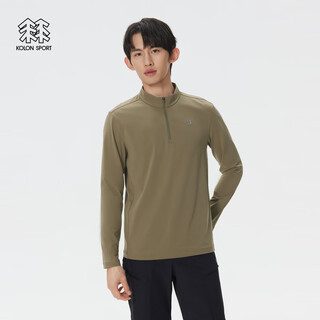 Kolon sport kolon moisture-absorbent quick-drying t-shirt s-functional men's half-zip long-sleeved inner wear