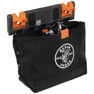 Klein tools bc510s bucket work center tool bag magnetic s-hook black/orange/gray