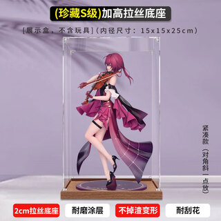 Bricklight acrylic display box is suitable for honkai impact star railway kafka star railway live dust-proof figure storage box (collection s level) wooden brushed base collection experience model (2mm board, model not included)