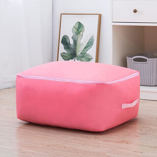 He jiagong oxford cloth cotton quilt storage bag large capacity for clothes home packing bag organizing bag accommodation extra large pink