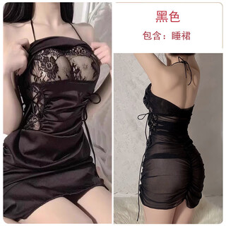 Adore autumn and summer underwear sexy mesh temptation hot lace drawstring pajamas women's uniform set 1612 black one size