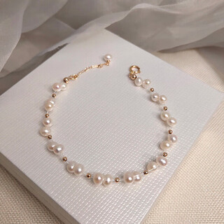 Beijing pink new style female forest freshwater pearl bracelet bohemian resort style bestie bracelet retro crystal bracelet wys braided fancy small pearl bracelet