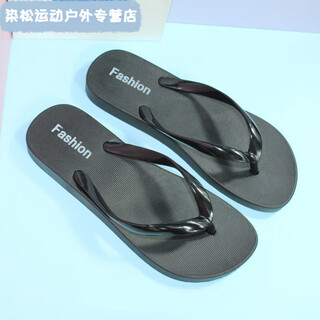 Vinoa flip-flops women's summer non-slip ins black flip-flops for outdoor wear, fashionable going out to the beach, black 233, one size too small, 36