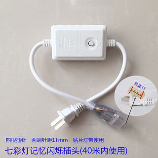 Yangshengfu led light strip controller flashing plug 220v ballast two-wire three-wire four-wire lantern horse racing lighting accessories 4-pin wide 11mm flashing memory control 140 meters