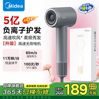Midea hair dryer negative ion high-speed high-power hair dryer home quick-drying high wind constant temperature hair care blowing hair does not hurt the hair barber shop hair salon special hair dryer
