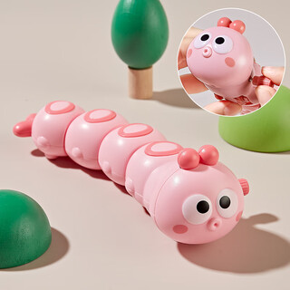 爬行引导玩具毛毛虫益智发条儿童会动会跑的小动物上链上弦婴儿宝 【粉色】毛毛虫