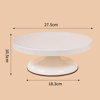 Sanqihu aluminum alloy decorating turntable decorating table base special birthday turntable household commercial baking dessert tool 10-inch dual-axis turntable white