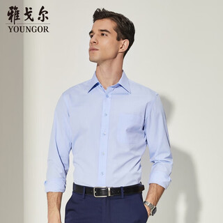 Youngor shirt men's autumn and winter young men's casual formal shirt glnp19001ija light blue 41