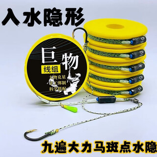 Zhizhou dali horse line main line fishing line full set double hook set big finished line set giant 2.7m2.7 meter dali horse line set (1 roll) 2.0 main line + 1.5 sub-line + 7 hook number