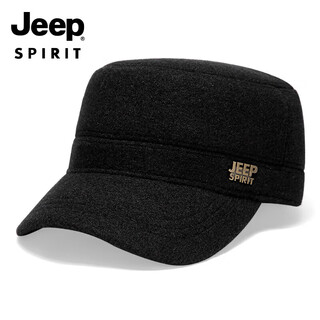 Jeep (jeep) hat men's autumn and winter peaked cap plus velvet thickened windproof ear protection warm winter hat fashionable baseball cap a0144