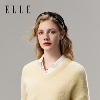 Elle french retro printed headband women's wide-brimmed high-ceiling hairpin headwear high-end outer wear face wash