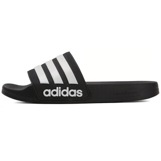 Adidas (adidas) adilette slide breathable non-slip slippers, same style for men and women, black and white 43