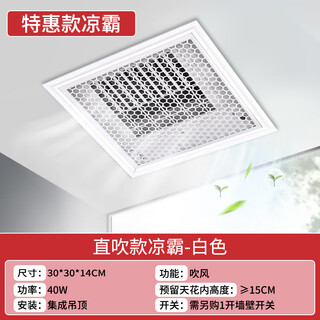 Opple liangba integrated ceiling embedded kitchen aluminum gusset bathroom cooling fan 300x300 cooling fan classic grid direct blowing white ball motor