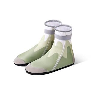 Tuban beach shoes for children, high-top ankle protection shoes for boys and girls, non-slip, anti-cut, water-resistant wading shoes for boys and girls, green - high-top style, more sand-proof, ankle protection 38-39