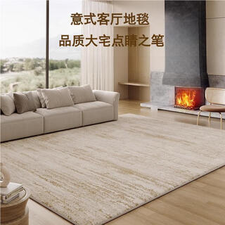 Mu ni 2026 new style italian living room carpet light luxury high-grade no-wash wipeable minimalist bedroom home floor mat waterproof and anti-fouling italian living room carpet 140*200cm