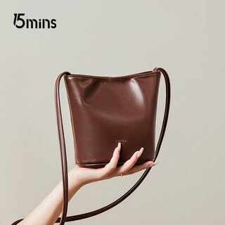 15mins bag women's bag light luxury brand 2025 new bucket bag women's simple high-end single shoulder crossbody bag birthday gift