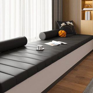Lujie cat scratch leather soft bag bay window cushion window sill cushion bedroom balcony four seasons removable washable mat tatami mat cat scratch leather jet black - removable and washable flat version 0cm*0cm for customized sizes contact customer service