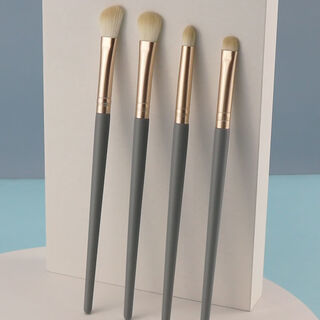 Lanqiao eye brush 4-pack eye shadow brush blending detail brush giant soft student beginner makeup brush set novice set of 4 brushes (sky blue) 0 man-made fiber