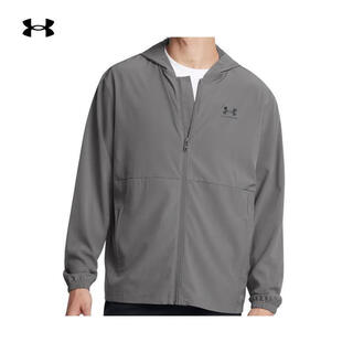 Underarmor autumn and winter vibe windbreaker men's woven sports casual jacket 1386555 gray 025 l