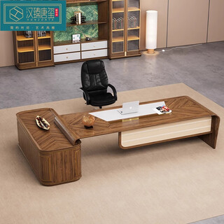 Honzontx new chinese style light luxury ash executive desk business office hotel b&b host boss desk filing cabinet furniture 2-meter desk