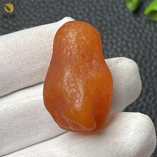 Fu wan zhe beeswax rough stone pendant, natural baltic kelp leather amber sea-flooded seed material pendant 7.44g