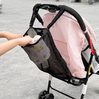 Dingbeiqi ins korean version baby storage bag out bottle diaper storage bag baby walking artifact storage bag stroller storage bag black grid